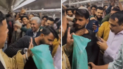 दिल्ली मेट्रो में पकड़ा गया मोबाइल चोर, फिर वीडियो बना रहे लड़के ने जो किया वह देखकर सब हंसने लगे