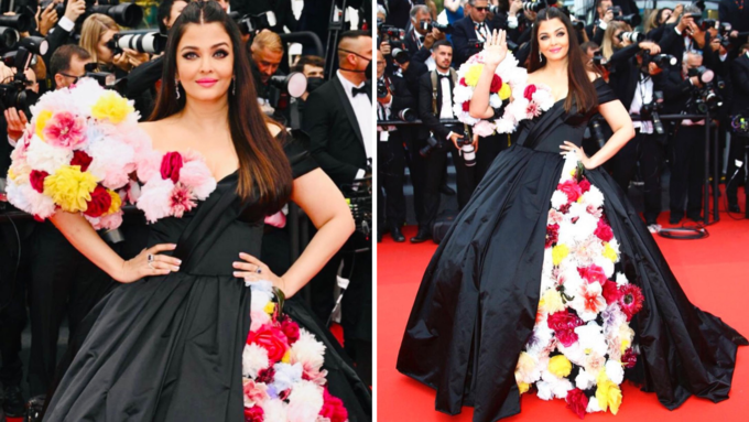 Aishwarya's floral ruffle gown 