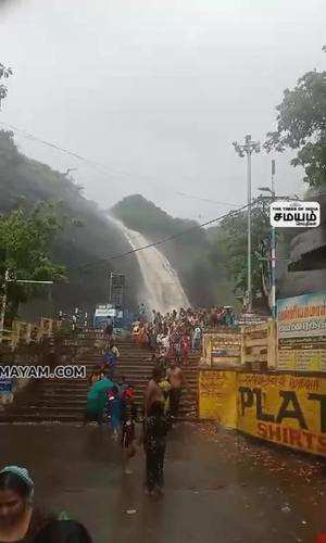 due to heavy rain child was missed in a courtallam flood
