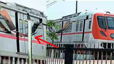 Bhopal Metro News: खराब मौसम का शिकार हुई भोपाल मेट्रो की मॉडल ट्रेन, कवर करने वाली शीट फटी