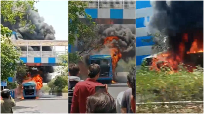 delhi bus fire