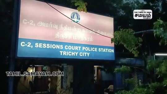 rain water enters into trichy police station
