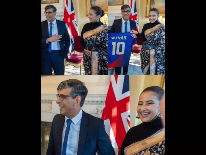 Manisha Koirala meets UK PM Rishi Sunak