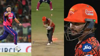 SRH vs RR: पहले नीतीश की हवा निकाली फिर समद के होश उड़ा दिए, आवेश खान ने दो गेंद में हैदराबाद की दुनिया हिला दी