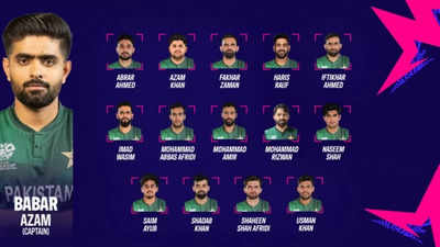 T20 World Cup के लिए पाकिस्तानी टीम का ऐलान, पांच पेसर्स-तीन विकेटकीपर्स से सजी बाबर सेना