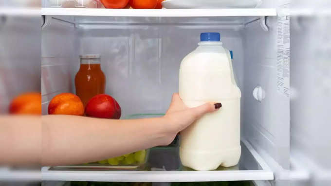 What happened when milk was kept in the refrigerator