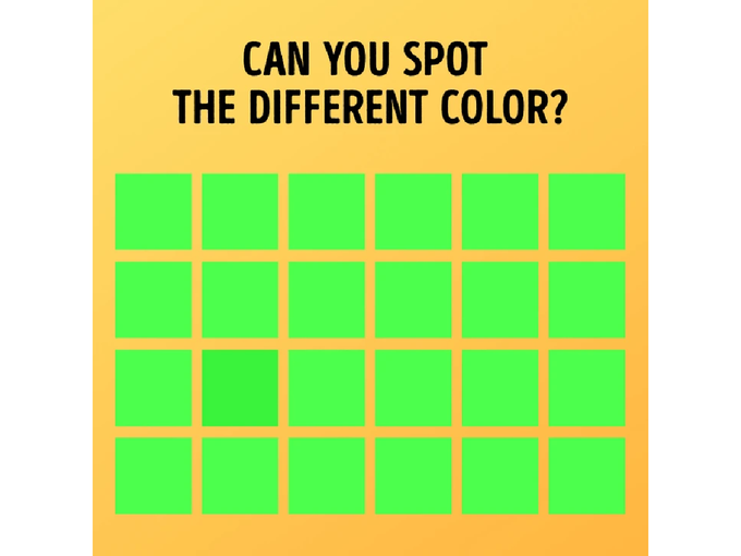 चित्रामधील वेगळा रंग शोधून दाखवा 