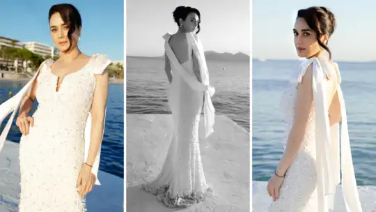 Preity Zinta Cannes Look,49 की उम्र में भी फीकी नहीं पड़ी प्रीति जिंटा की चमक, सितारों से सजी गुलाबी साड़ी पहन छा गई 'डिंपल गर्ल' - preity zinta shines in seema gujral