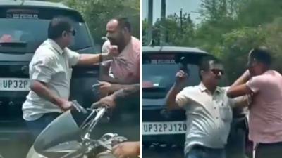 Lucknow Road Rage Video: लखनऊ में बीच सड़क पर दबंगई, हाथ में पिस्टल लिए शख्स को पीटा, वीडियो देख लोग बोले- ये है अपराध मुक्त प्रदेश