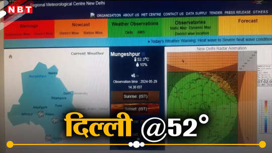 बाप रे बाप! देश में सबसे ज्यादा पहुंचा तापमान, दिल्ली में 52.3 डिग्री पारा