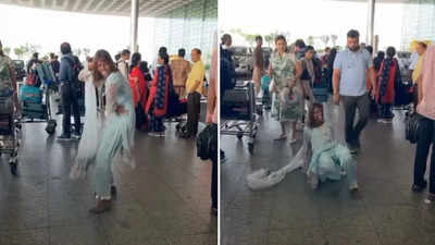 इस वायरस का इलाज करो..., मुंबई एयरपोर्ट पर अचानक बेहूदा डांस करने लगी महिला, वीडियो इंटरनेट पर वायरल