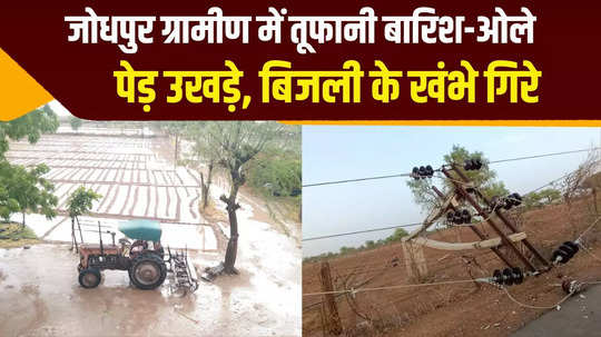 rajasthan weather update heavy rain and hailstrom in jodhpur watch video