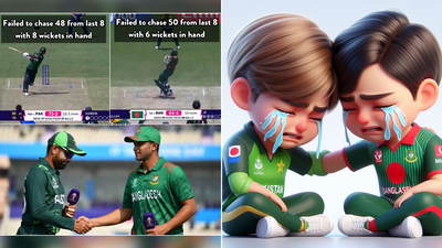 Memes: ‘पाकिस्तानची स्क्रिप्ट बांगलादेश करतोय कॉपी’, ११३ धावांची मॅच हरल्यामुळे फॅन्स करतायेत ट्रोल