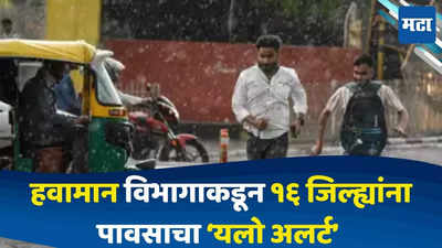 Maharashtra Rain Update : पुढील पाच दिवस पाऊस विदर्भात मुक्काम करणार, तर या १६ जिल्ह्यांना पावसाचा यलो अलर्ट