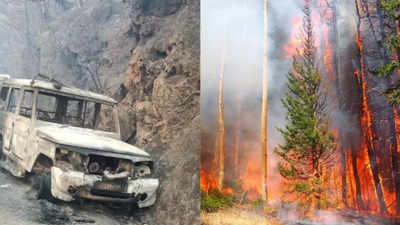 जल रहा है उत्तराखंड.... बेकाबू जंगल की आग की भेंट चढ़े 4 वनकर्मी, एयर एम्बुलेंस से रेस्क्यू, 3 ऑफिसर सस्पेंड