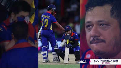 Nep vs SA:आखिरी गेंद पर जीतते-जीतते हारा नेपाल, खिलाड़ी बच्चों की तरह रोने लगे, फैंस की तस्वीरें भी दिल चीर देंगी