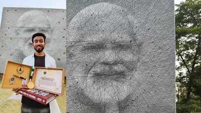 45 KM लंबे धागे से बनाया PM मोदी का अनोखा पोट्रेट, लखनऊ के इस स्‍टूडेंट ने कर दिया कमाल, बनाया रिकॉर्ड