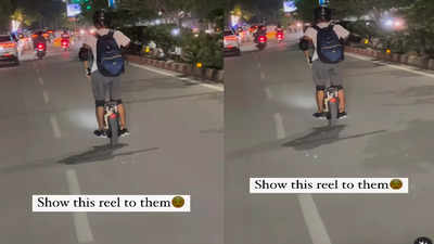 हैदराबाद में यूनिसाइकिल चलाते दिखा शख्स, वीडियो देख यूजर्स बोले- भारत की सड़कों पर ऐसे नजारे कम ही दिखते हैं!