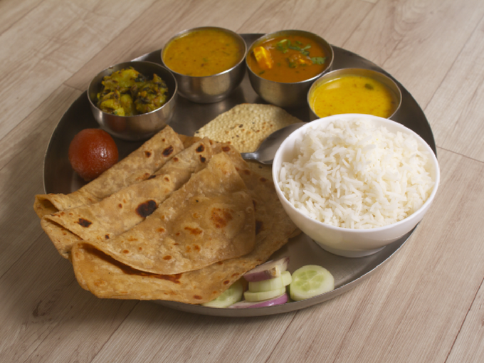 north indian thali meal