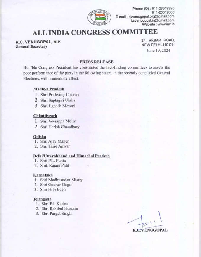 Congress list