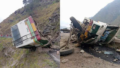 शिमला में दर्दनाक हादसा, एक सड़क से पलट कर दूसरी पर जा गिरी HRTC की बस, ड्राइवर-कंडक्टर समेत 4 की मौत