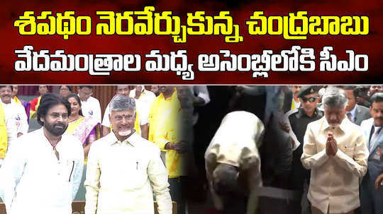 nara chandrababu naidu re entered in assembly as chief minister after challenging ysrcp as opposition leader