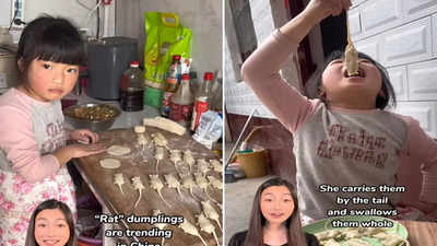 पूंछ पकड़कर चूहा खाने लगी लड़की, मम्मी किचन से क्या गईं बेटी ने उनको दे दिया डरावना सरप्राइज