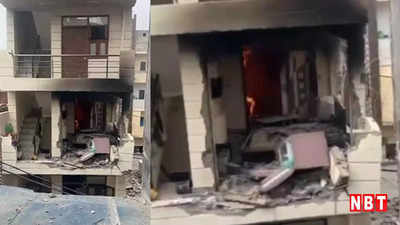 उत्तम नगर में सिलेंडर फटने से 4 मंजिला मकान में लगी आग, लड़की ने खिड़की से कूदकर बचाई जान