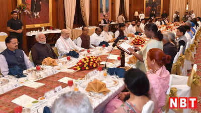 राष्ट्रपति मुर्मू ने PM मोदी और केंद्रीय मंत्रियों के लिए किया रात्रिभोज का आयोजन, देखें कौन- कौन हुआ शामिल