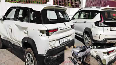 हापुड़: नाबालिग बेटे को ड्राइविंग सिखा रही महिला अधिकारी ने 3 गाड़ियों में मारी टक्कर, डीएम और एसपी को शिकायत
