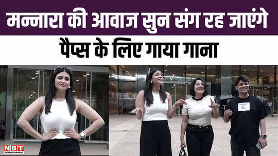mannara chopra came to promote her upcoming new song dheere dheere