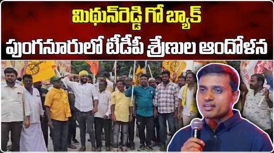 mp mithun reddy house arrest over tdp followers protest at punganur