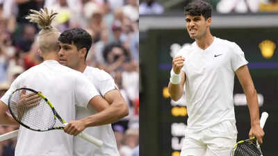 Wimbledon Open 2024: डिफेंडिंग चैंपियन कार्लोज अलकाराज क विंबलडन ओपन में शानदार आगाज, सीधे सेटों में दर्ज की जीत