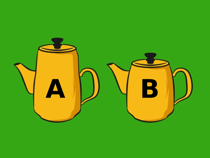 कोणत्या टीपॉटमध्ये जास्त चहा मावेल? 