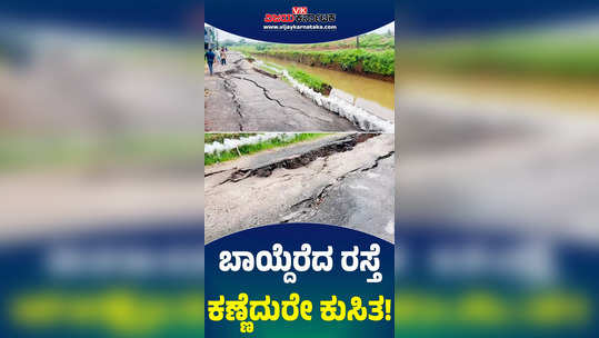mangaluru bangra kulur road damaged collapse due to flood in rajakaluve