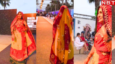 घाघरा लूगड़ी पैर मटक चालूंगी कैटवॉक कर जीता यूरोप का दिल, कौन हैं राजस्थान की देसी गर्ल धौली