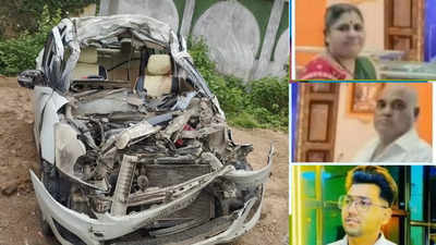 Accident News: दर्शन घेऊन परतणाऱ्या कुटुंबाच्या कारचा भीषण अपघात, पती-पत्नी आणि मुलाचा जागीच मृत्यू