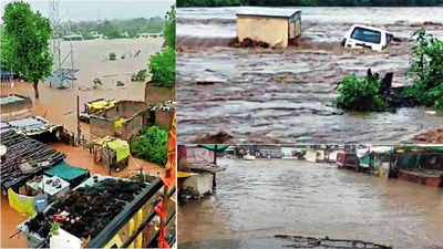 Vidarbha rain: अकोला, बुलढाण्यात कोसळधार; शेकडो हेक्टरवरील पिके वाहून गेली, अनेक गावांचा संपर्क तुटला