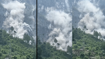 Uttarakhand Landslide Video: धूल का ऐसा तगड़ा गुबार देख घबरा जाएंगे! चमोली में ब्रदीनाथ हाइवे पर भूस्‍खलन