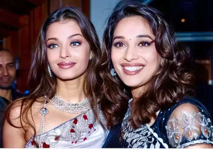 Aishwarya Rai and Madhuri Dixit