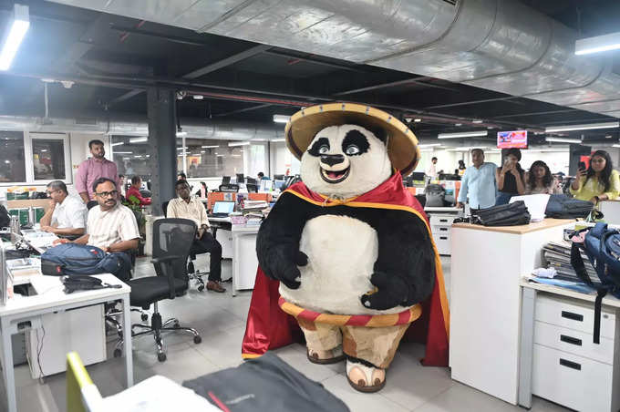 Kung Fu Panda At MT Office.