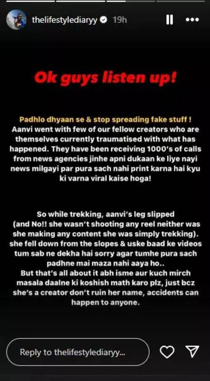 Travel Influencer Aanvi Kamdar Dies After Falling Into Gorge Friend
