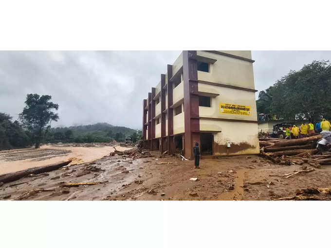 Vellarmala GVHSS after Landslide.