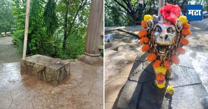 Pune News : दिवसाढवळ्या मंदिरातील सिंहाची मूर्ती चोरली, कासव चोरण्याचा प्रयत्न असफल
