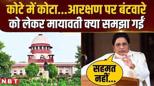 questions raised on reservation system given by sc mayawati said our party does not agree at all