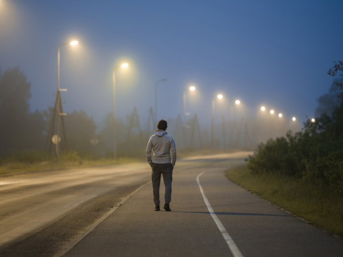 night evening walk