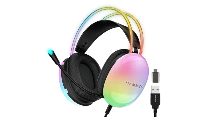 HAMMER Blaze Wired Over Ear Gaming Headphones: