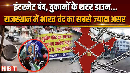 bharat bandh 21 august maximum impact of bharat bandh was seen in rajasthan