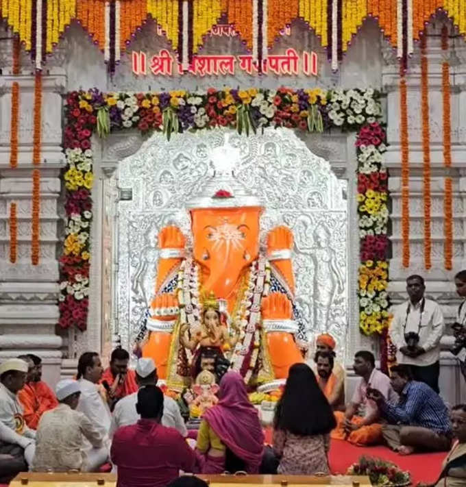 Ahmednagar Vishal Ganpati: अहमदनगर शहराचे ग्रामदैवत विशाल गणपतीची शास्त्रोक्त प्राणप्रतिष्ठा संपन्न