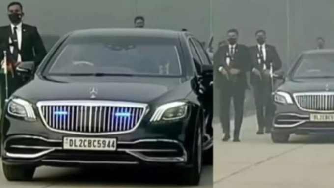 Modi Mercedes Car